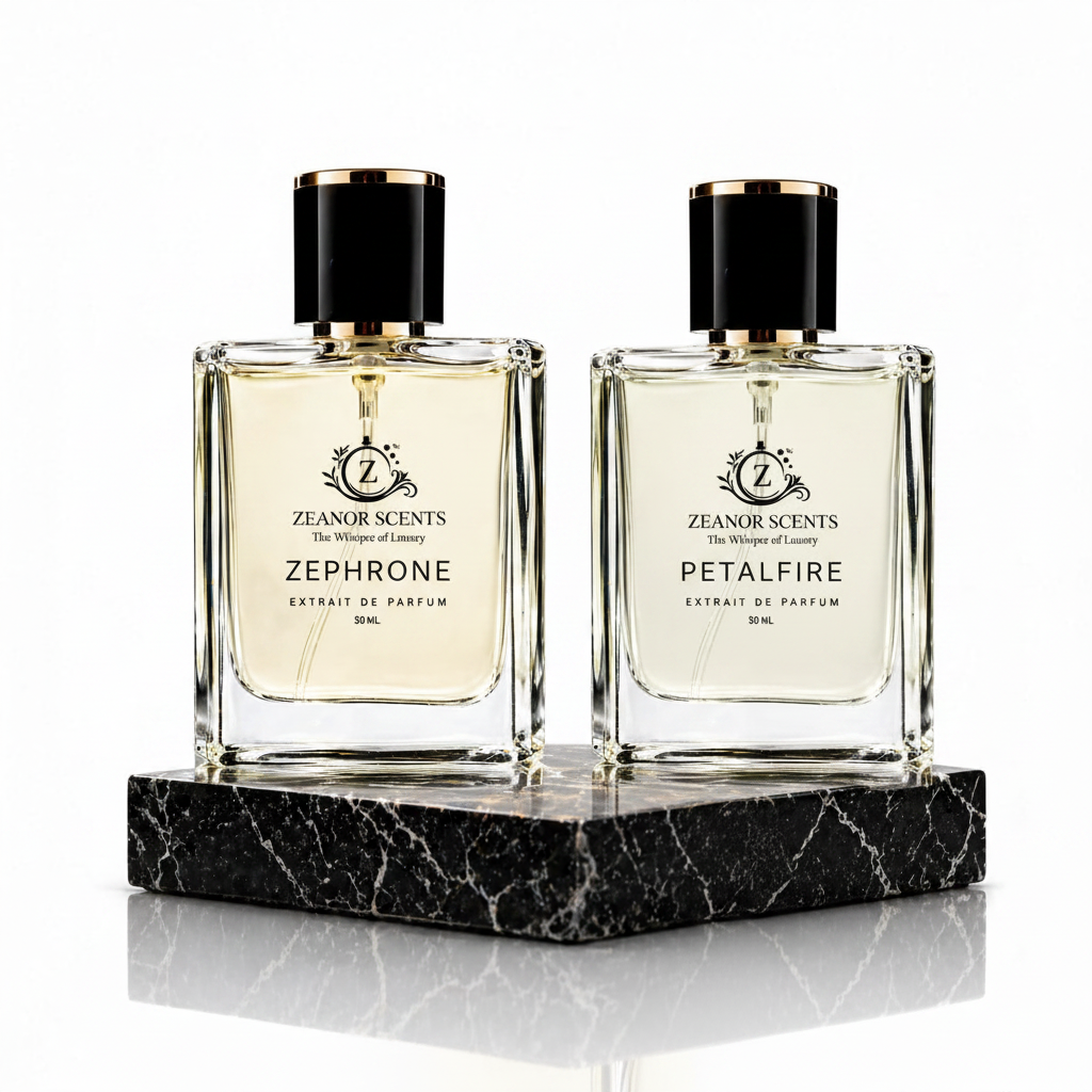 Zephrone and PetalFire fragrance duo by Zeanor Scents